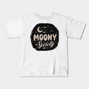 Halloween Moony Society Kids T-Shirt